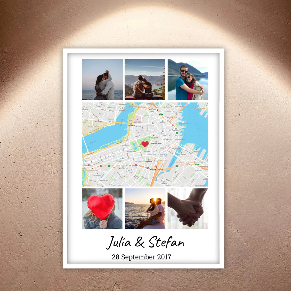Personalisierte Bilder: Foto und Ort Collage - Individuelle Fotolandkarte | Personalize Palace