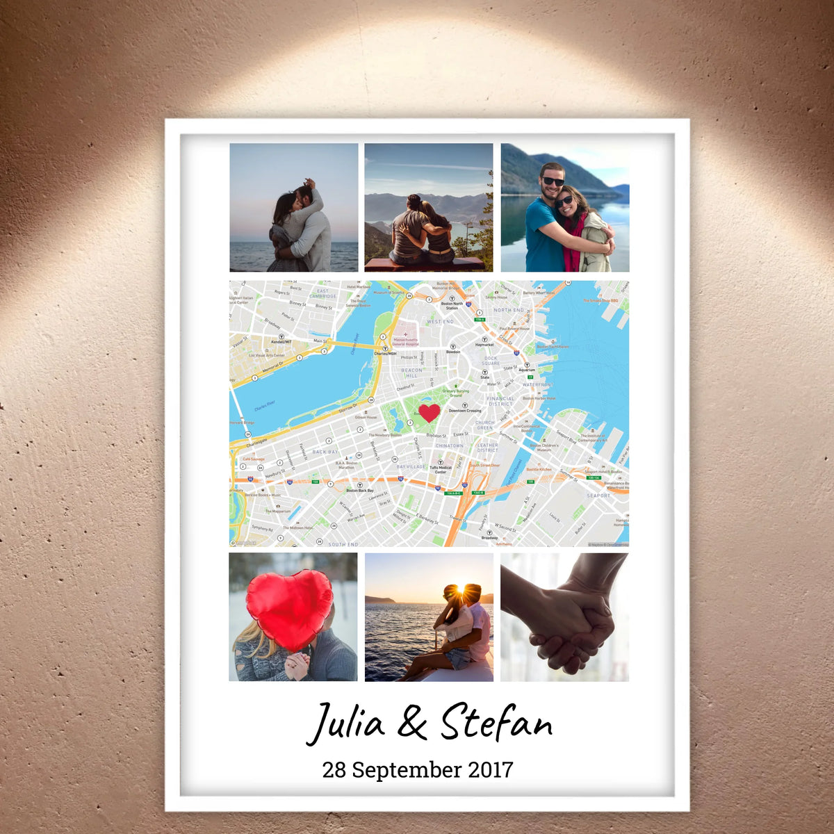 Personalisierte Bilder: Foto und Ort Collage - Individuelle Fotolandkarte | Personalize Palace
