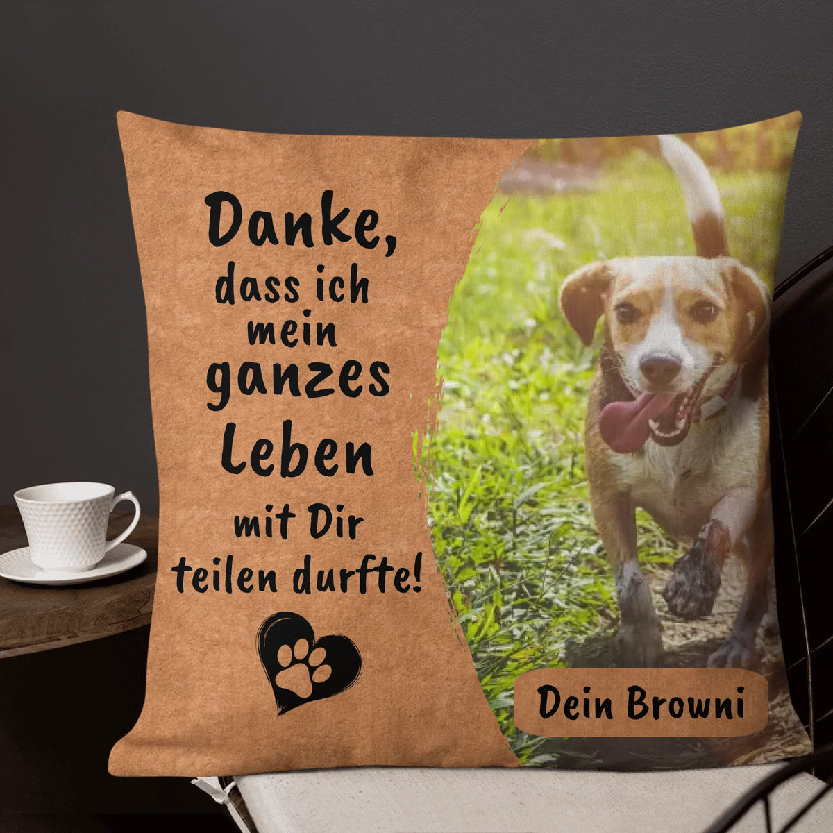 Personalisiertes Kissen: Danke an deinen Hund - Individuelles Kissen | Personalize Palace