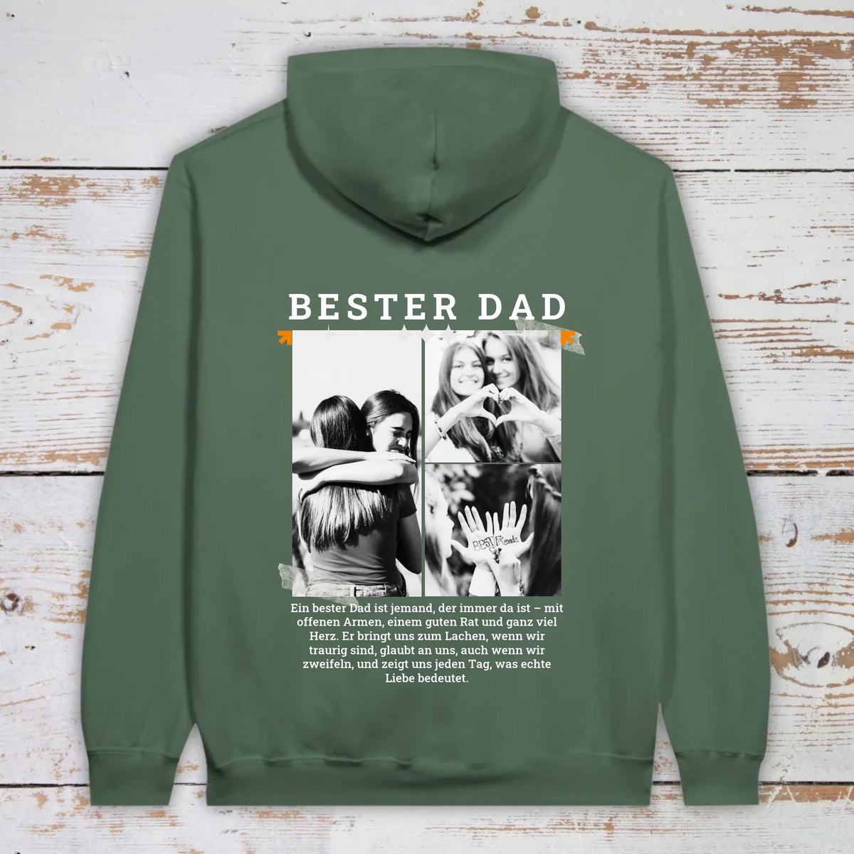 BESTER DAD T-Shirt mit bis zu 3 Fotos - individuelles T-Shirt | Personalize Palace