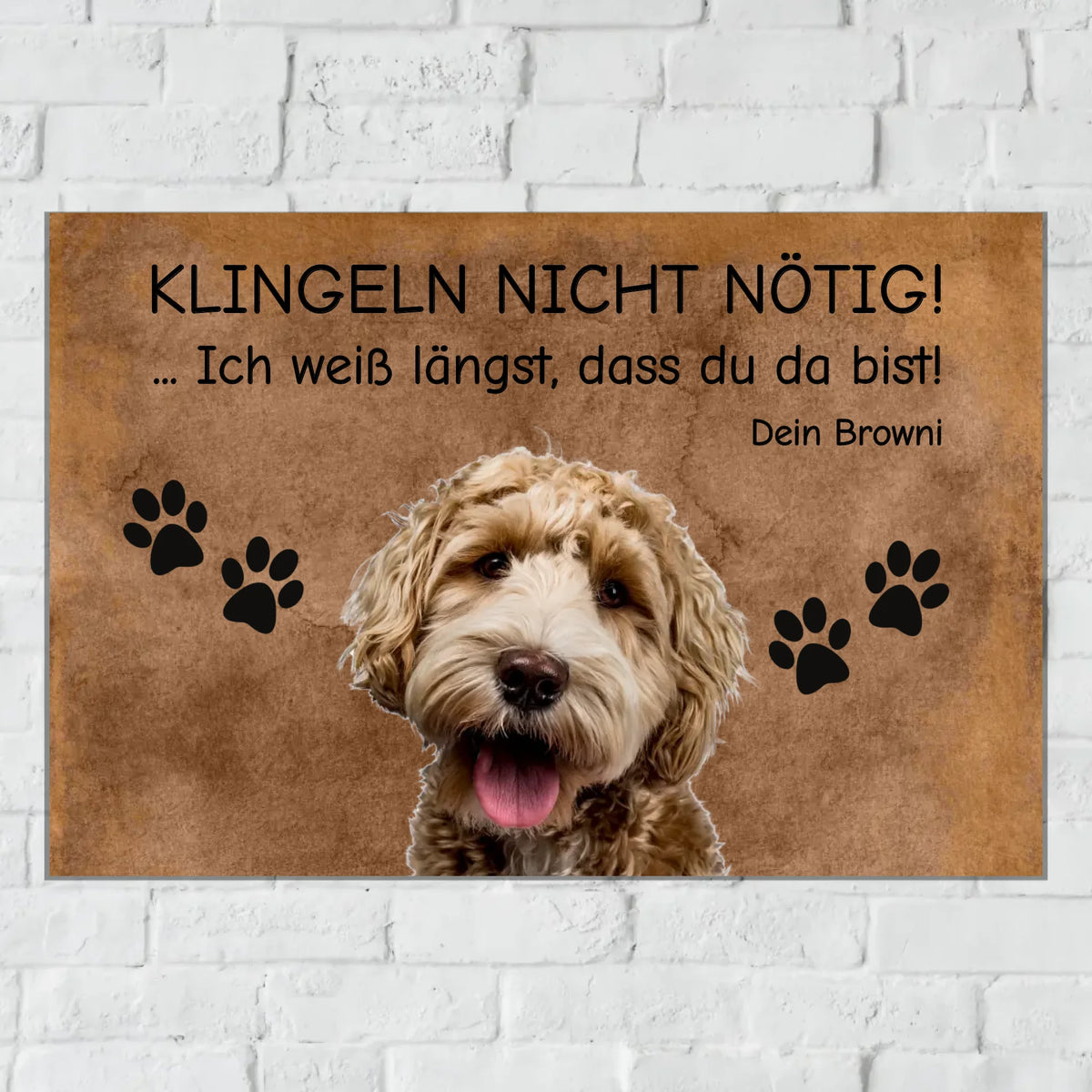 Personalisiertes Schild: Hunde Türschild für Haus und Garten mit eigenem Foto - Individuelles Türschild | Personalize Palace