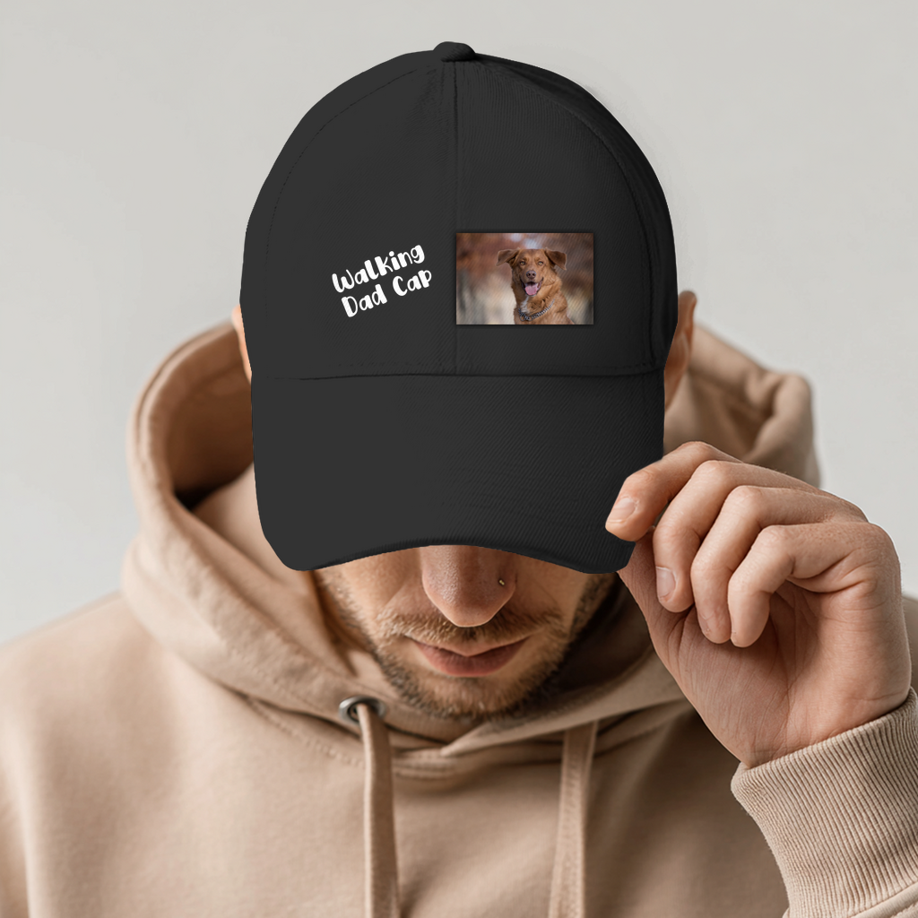 Personalisiertes Cappy: Walking Dad Cap mit Foto und Text - individuelles Cappy | Personalize Palace