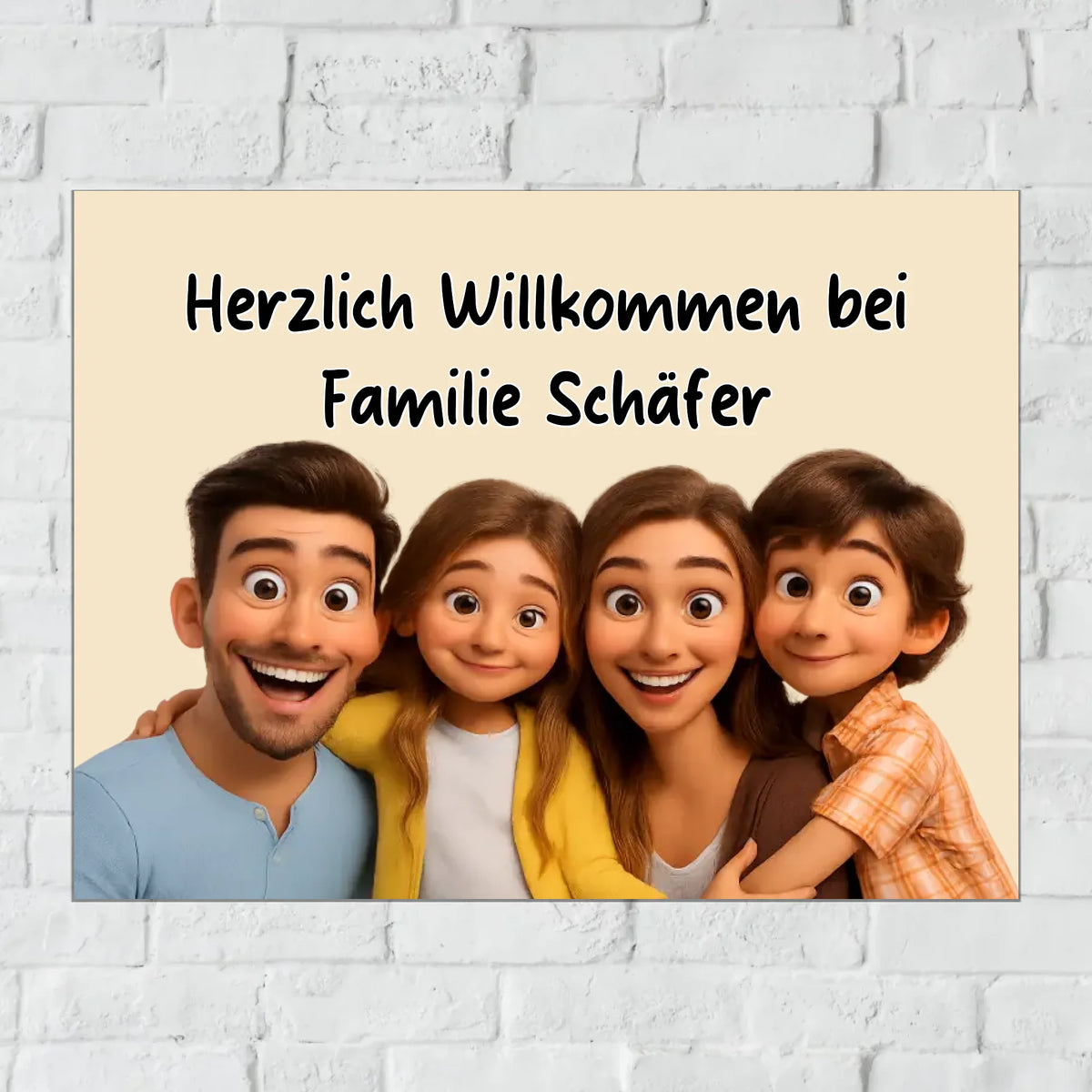 Personalisiertes Schild: dein Foto als Cartoon Zeichentrick - Individuelles Türschild | Personalize Palace