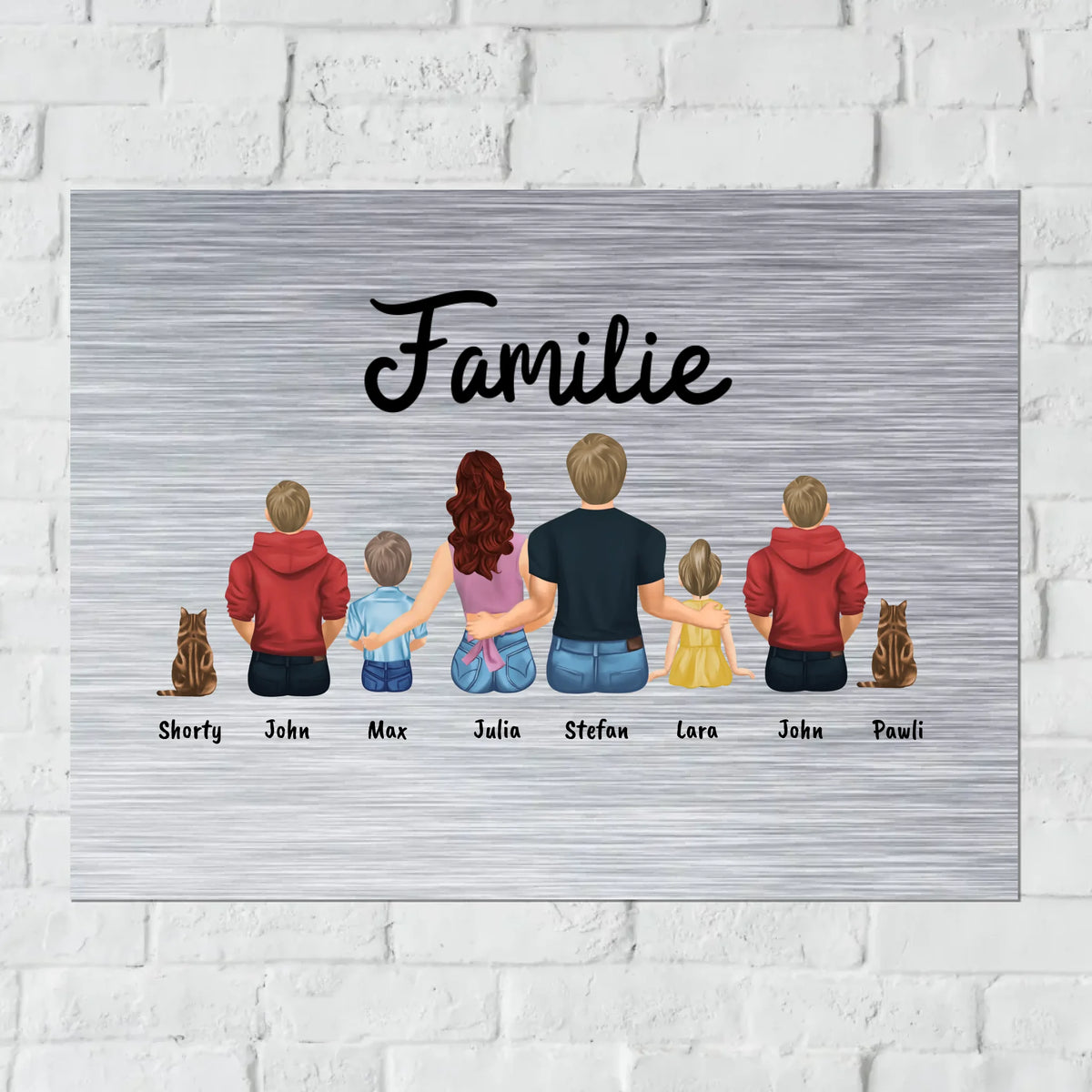 Personalisiertes Schild: Familie - Individuelles Türschild mit Hausnummer | Personalize Palace