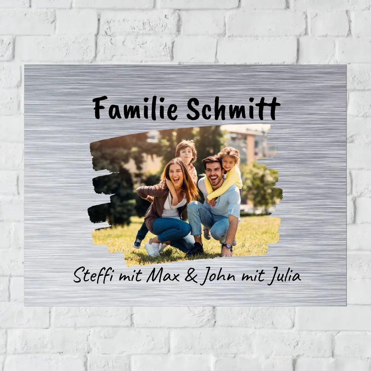 Personalisiertes Schild: Familienschild mit bis zu 8 Personen und Hausnummer - Individuelles Türschild | Personalize Palace
