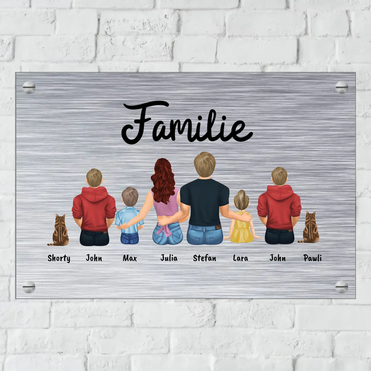 Personalisiertes Schild: bunte Hände, Füße und Pfotenabdrücke - Individuelles Türschild | Personalize Palace