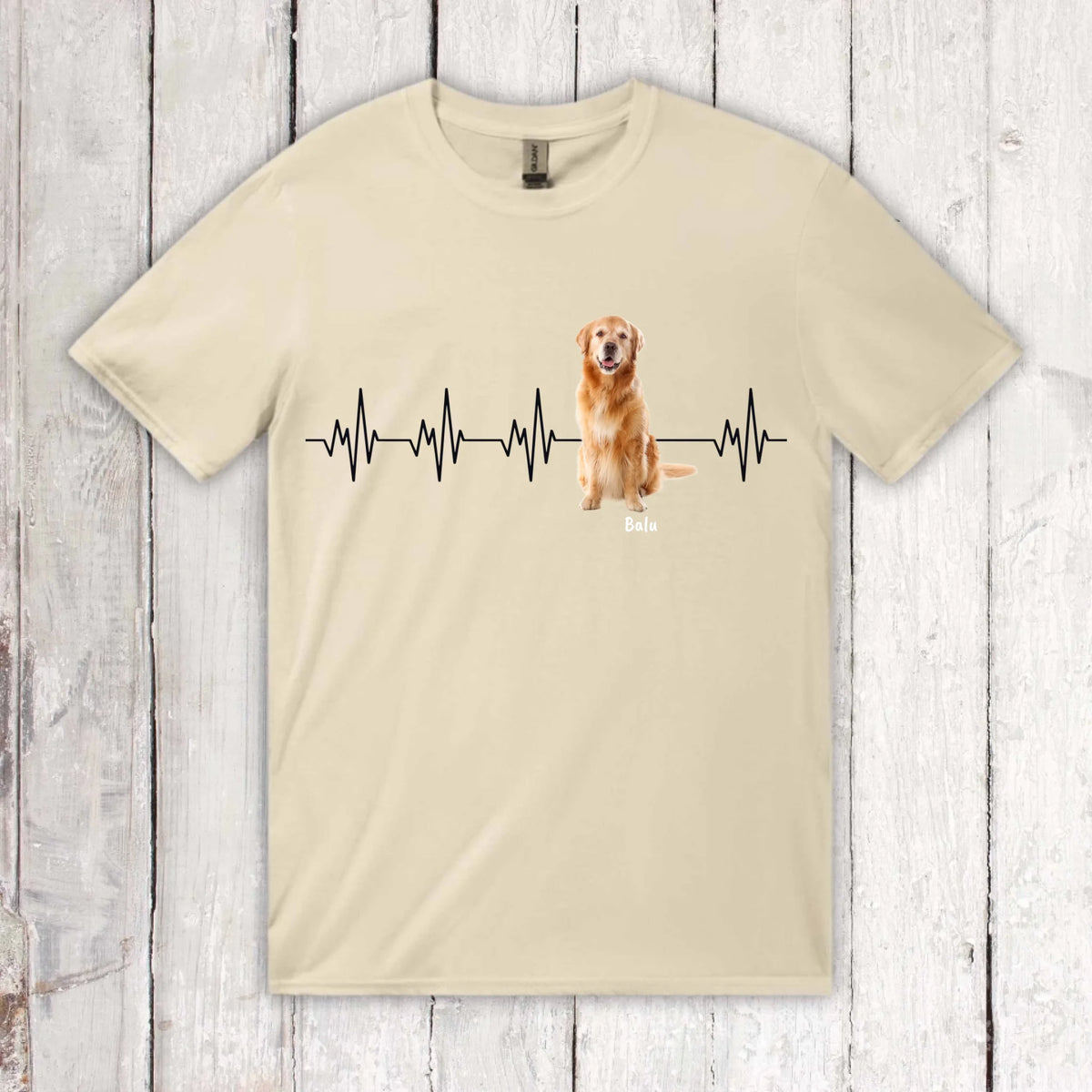 Herzschlag mit Foto - Individuelles T-Shirt (2) | Personalize Palace