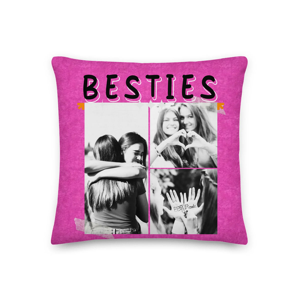 Personalisiertes Kissen: Bestie Fotokissen mit bis zu 3 Fotos - Individuelles Kissen | Personalize Palace