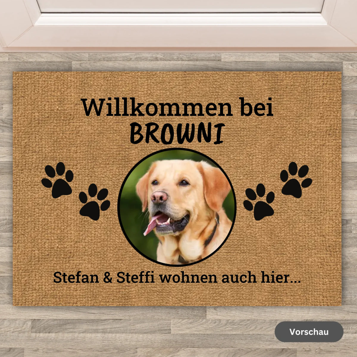 Personalisierte Fußmatte: Willkommen bei - Eigene Foto Fußmatte | Personalize Palace