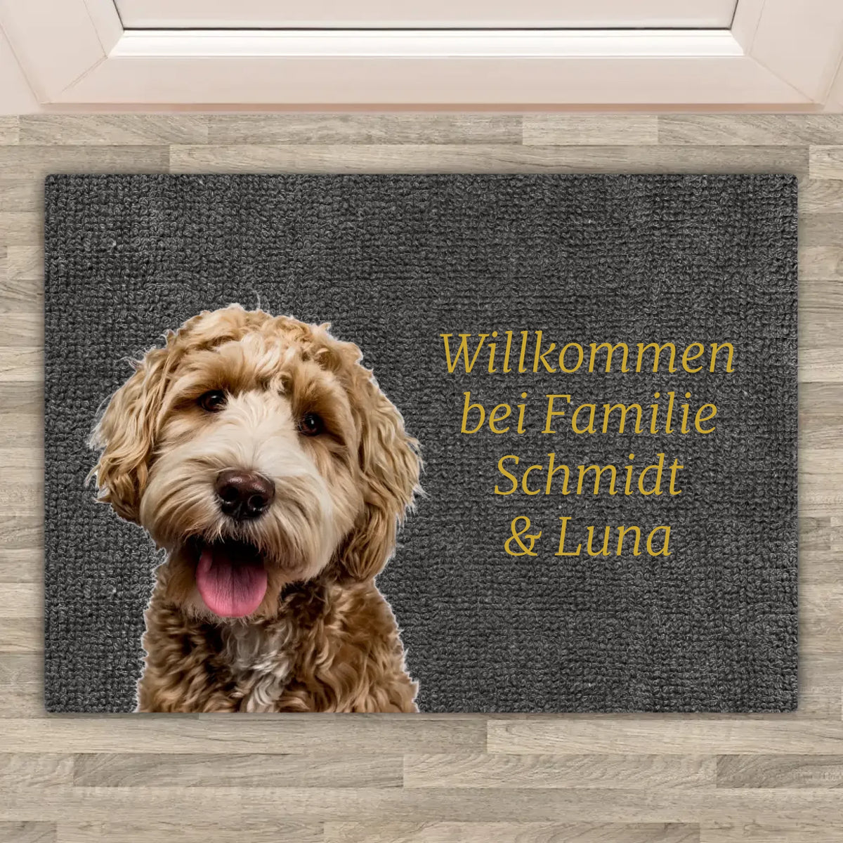 Personalisierte Fußmatte: Willkommen bei uns - Eigene Foto Fußmatte | Personalize Palace