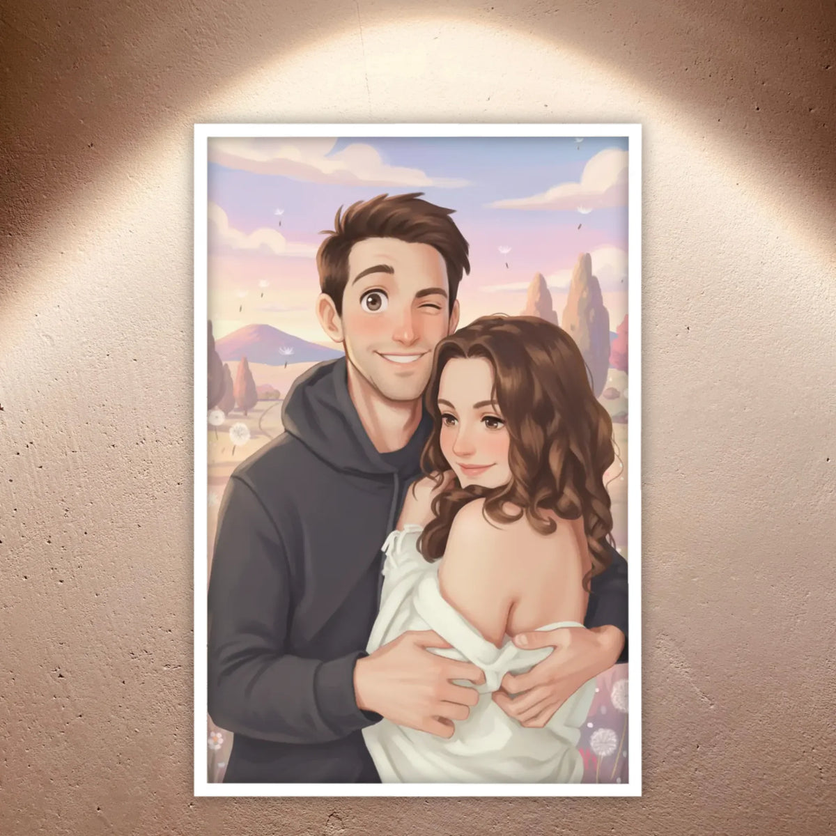 Personalisierte Bilder: Anime Portrait Poster – Dein Bild im Ghibli-Stil - individuelles Poster mit Rahmen | Personalize Palace