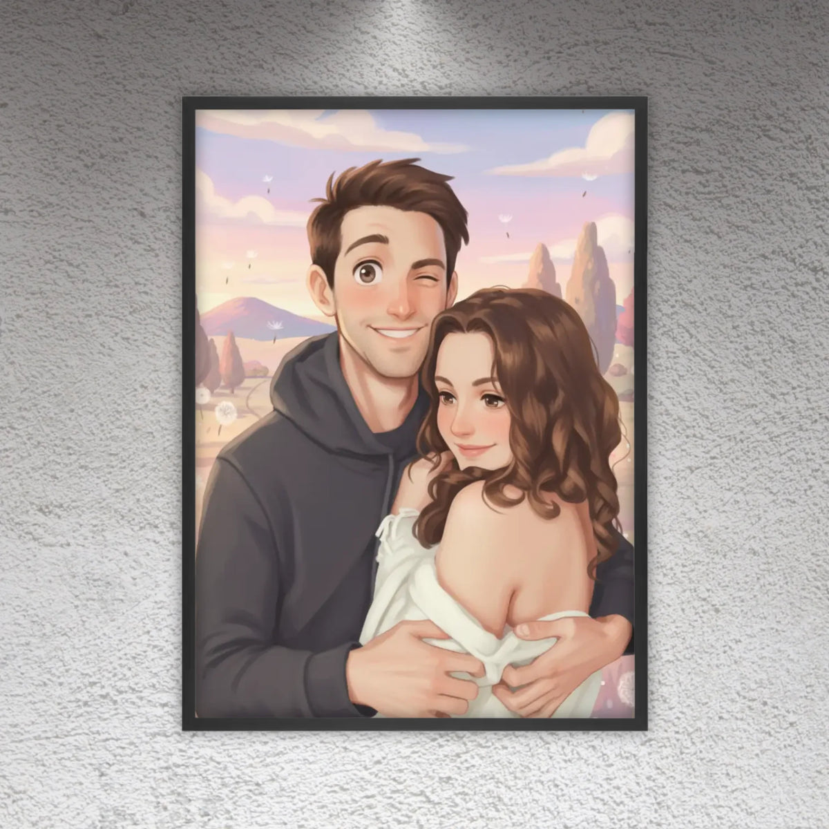 Personalisierte Bilder: Anime Portrait Poster – Dein Bild im Ghibli-Stil - individuelles Poster mit Rahmen | Personalize Palace