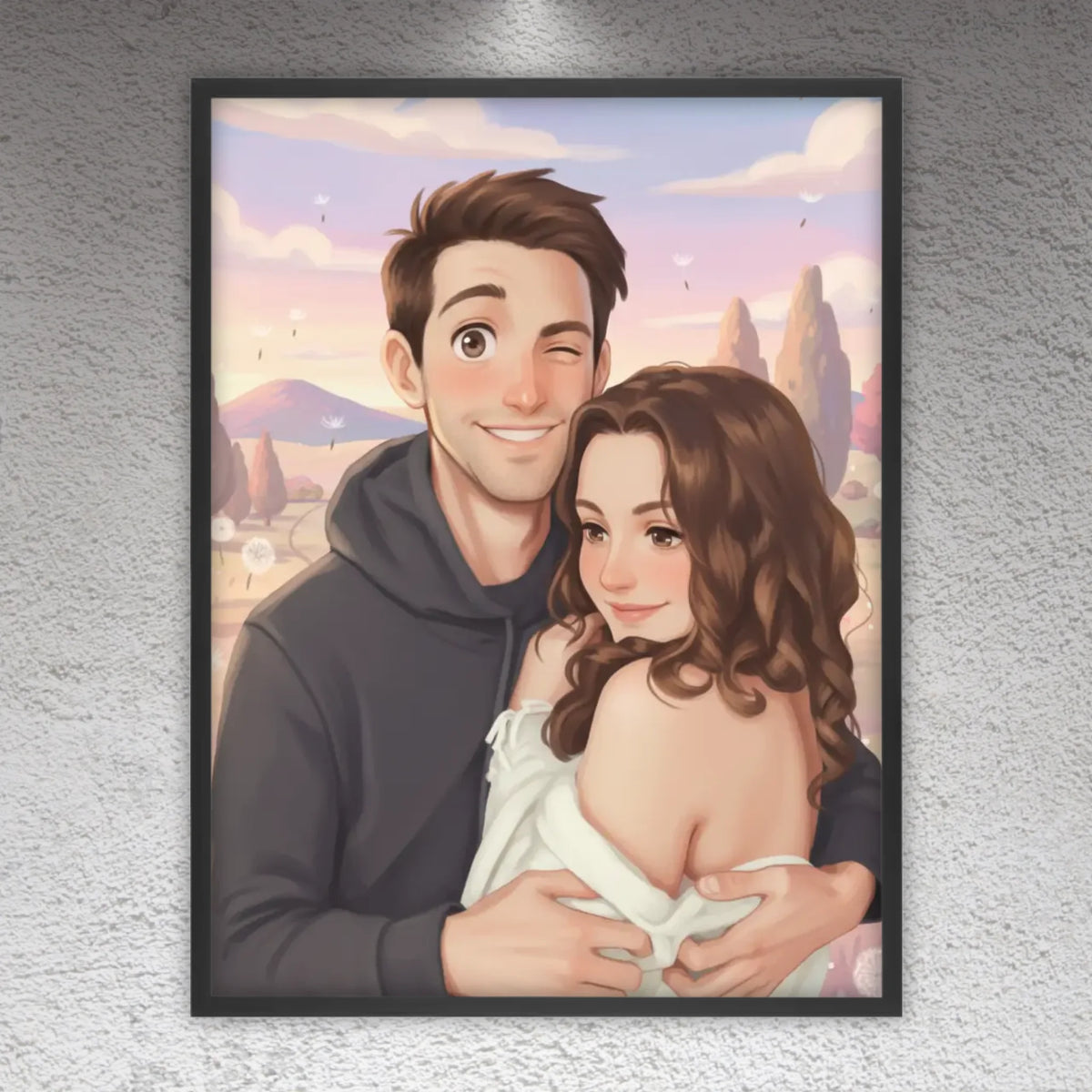 Anime Portrait Poster – Your picture in Ghibli style – personalized poster with frame