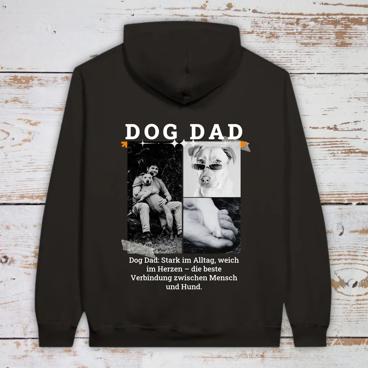 Dog Dad mit bis zu 3 Fotos - individueller Hoodie | Personalize Palace