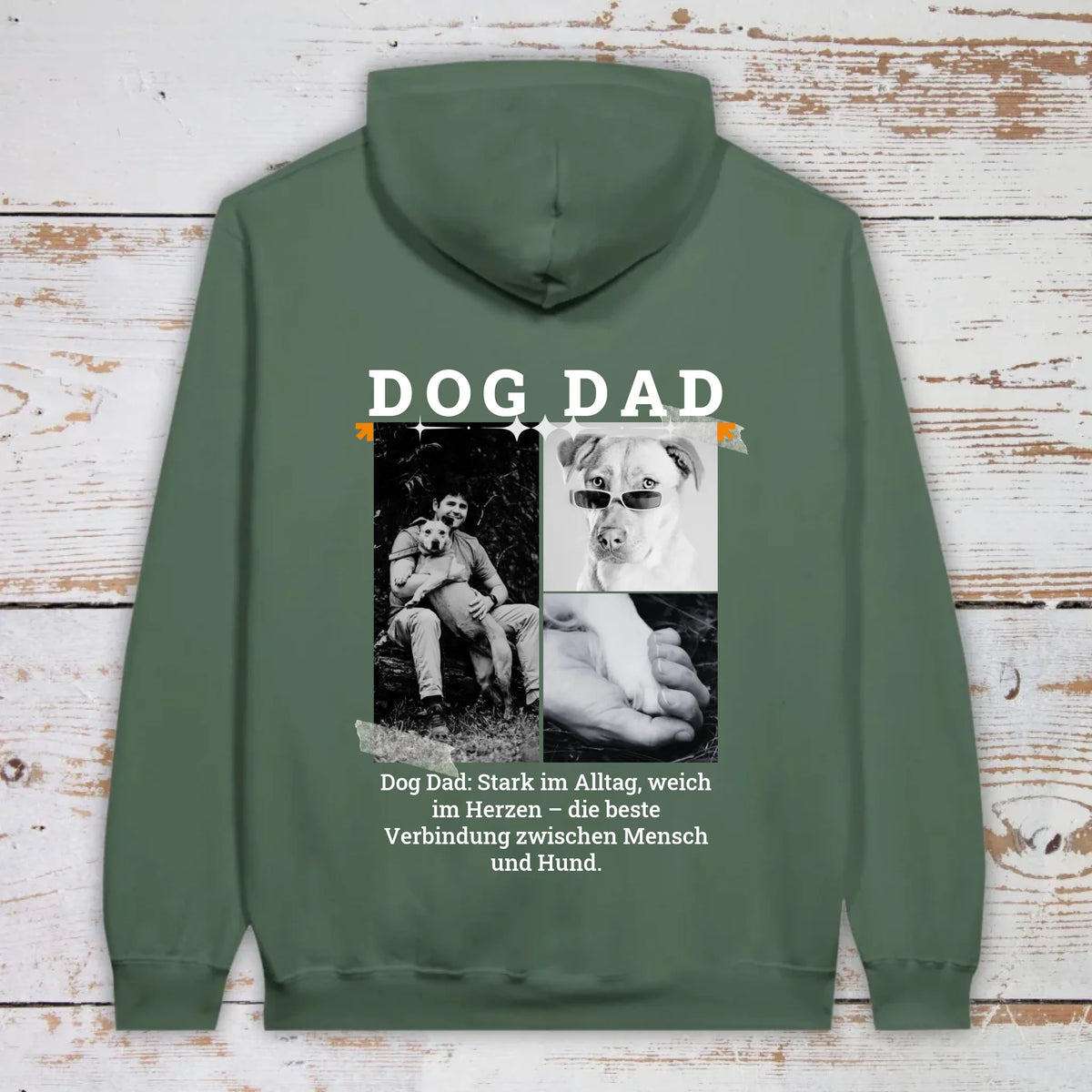 Dog Dad mit bis zu 3 Fotos - individuelles T-Shirt | Personalize Palace