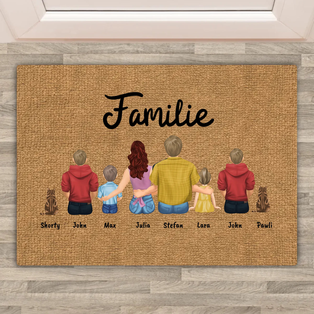 Personalisierte Fußmatte: Schuhe und Pfoten - Individuelle Fußmatte | Personalize Palace