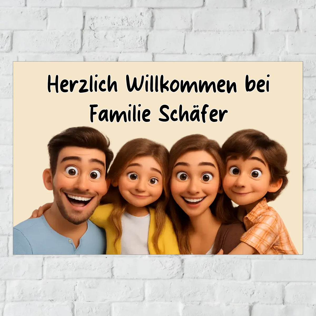Aluminium Schild für Innen und Außen mit Löchern zur Befestigung