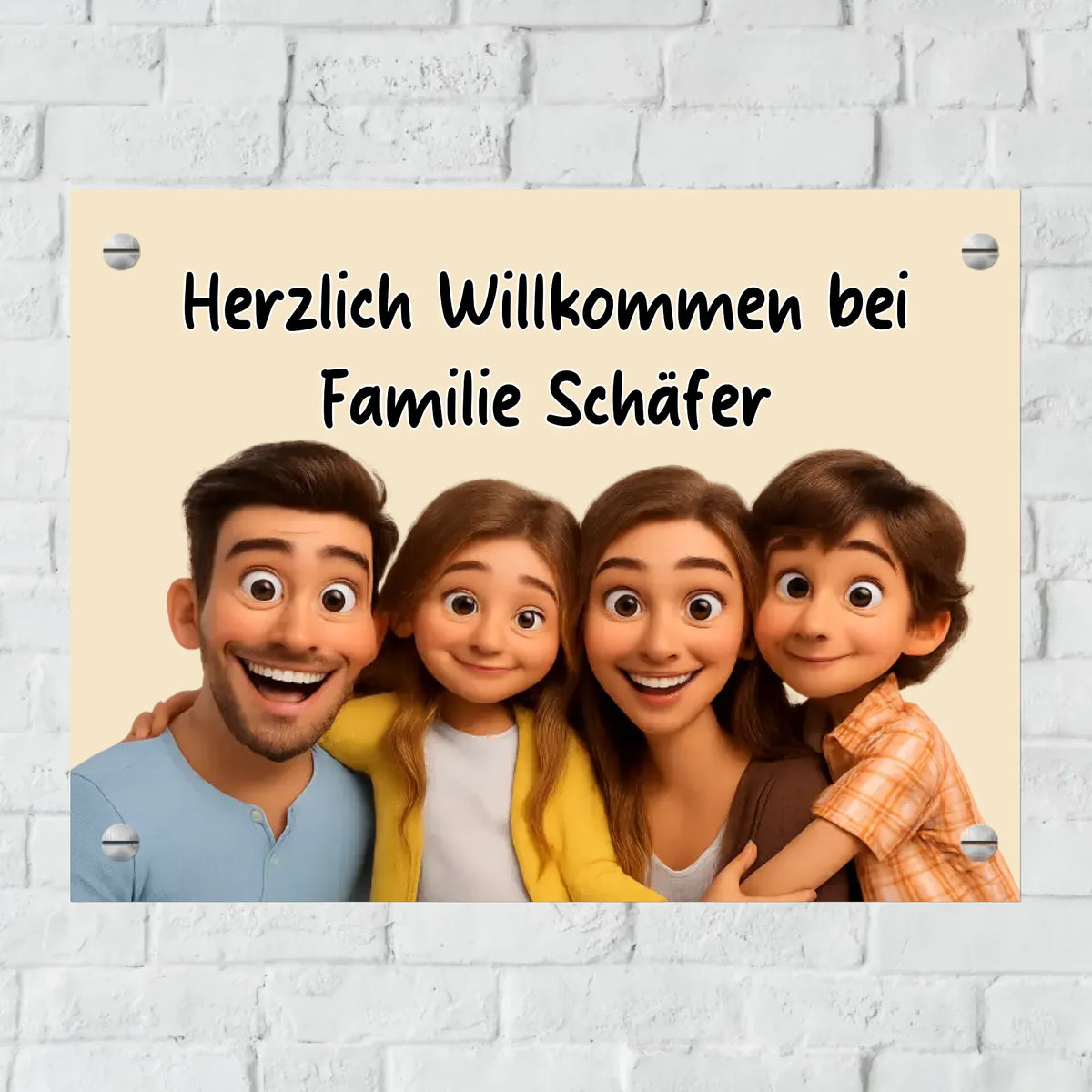 Personalisiertes Schild: Türschild mit Foto - Individuelles Haustürschild | Personalize Palace