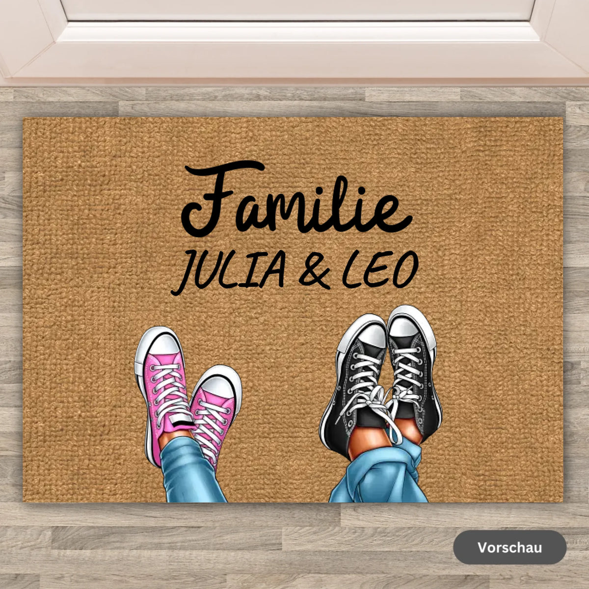 Personalisierte Fußmatte: bunte Füße, Hände und Pfoten - Individuelle Fußmatte | Personalize Palace