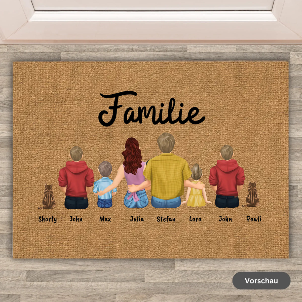 Personalisierte Fußmatte: Personalisierte Fußmatte mit euren Namen - individuelle Fußmatte | Personalize Palace