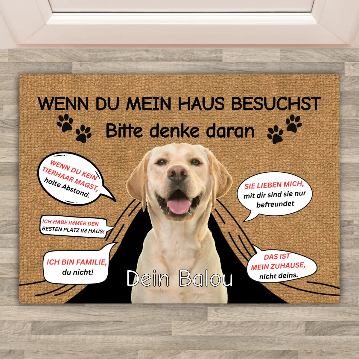 Personalisierte Fußmatte: WENN DU MEIN HAUS BESUCHST! - Individuelle Fußmatte | Personalize Palace