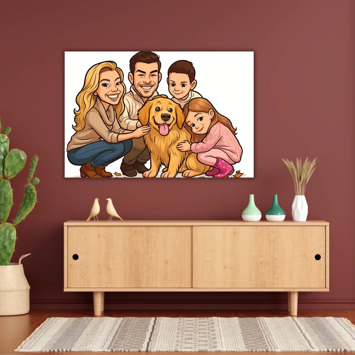 Dein Foto als Karikatur - individuelle Leinwand | Personalize Palace