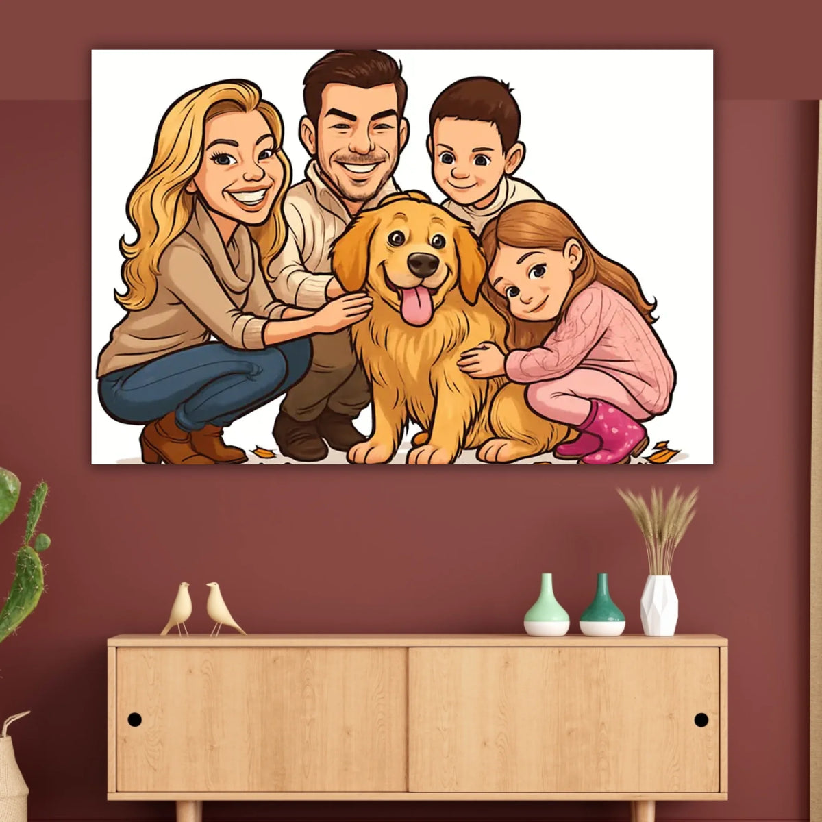 Dein Foto als Karikatur - individuelle Leinwand | Personalize Palace