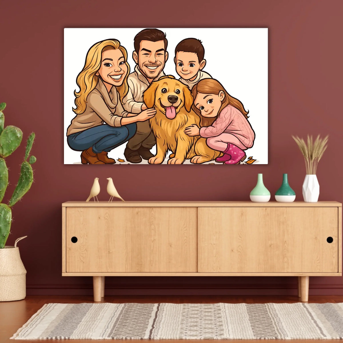 Dein Foto als Karikatur - individuelle Leinwand | Personalize Palace