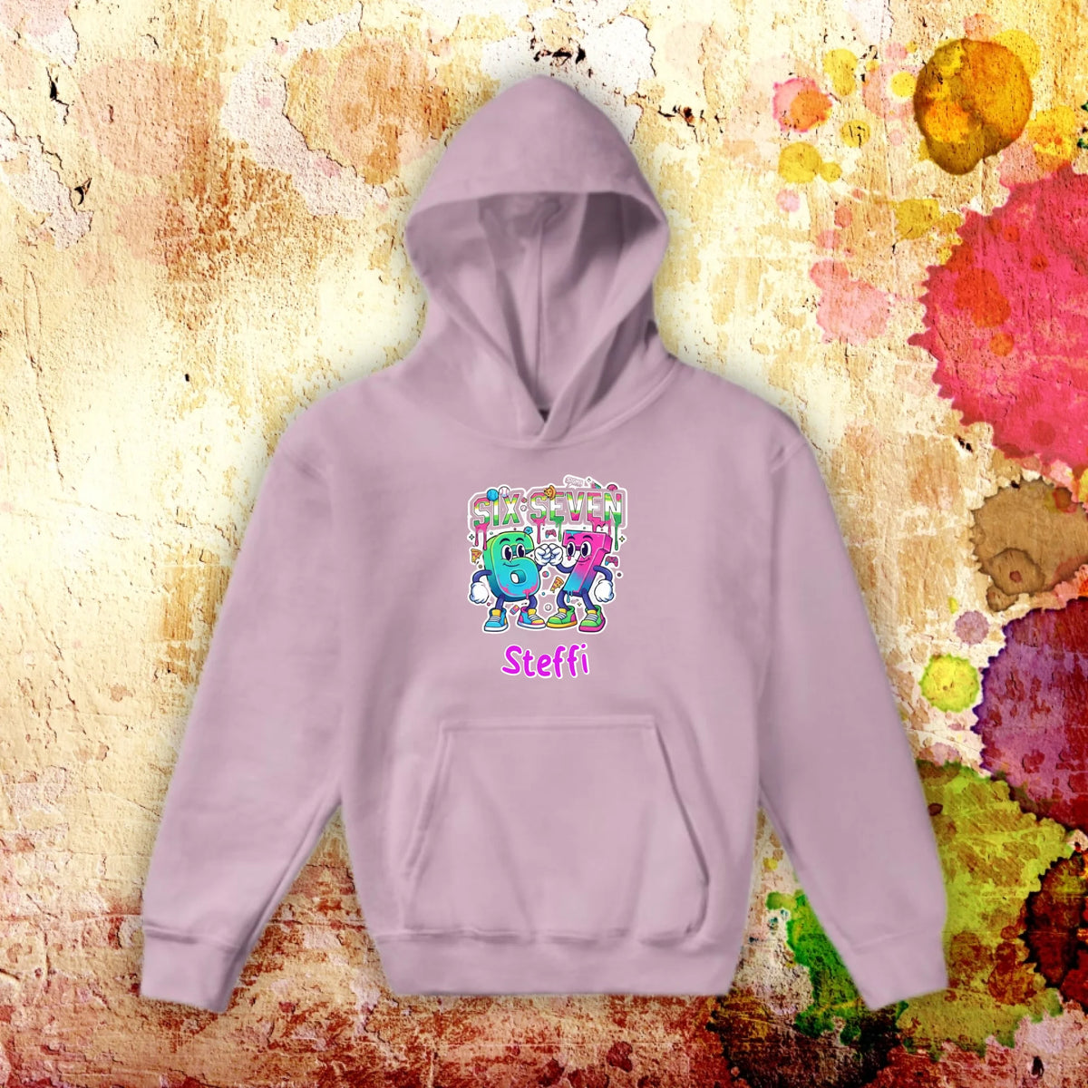 Six Seven (6 7) mit Name - individueller Kinder Hoodie | Personalize Palace