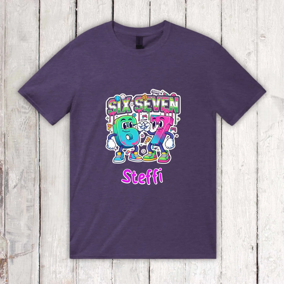 Six Seven (6 7) mit Name - individueller Kinder Hoodie