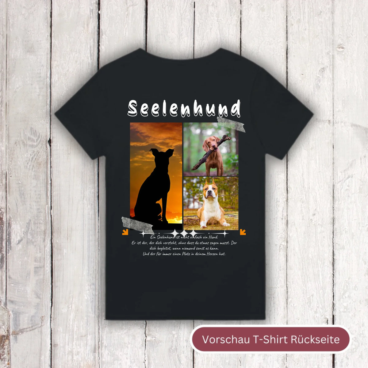 Seelenhund mit Foto und Text - individueller Hoodie | Personalize Palace