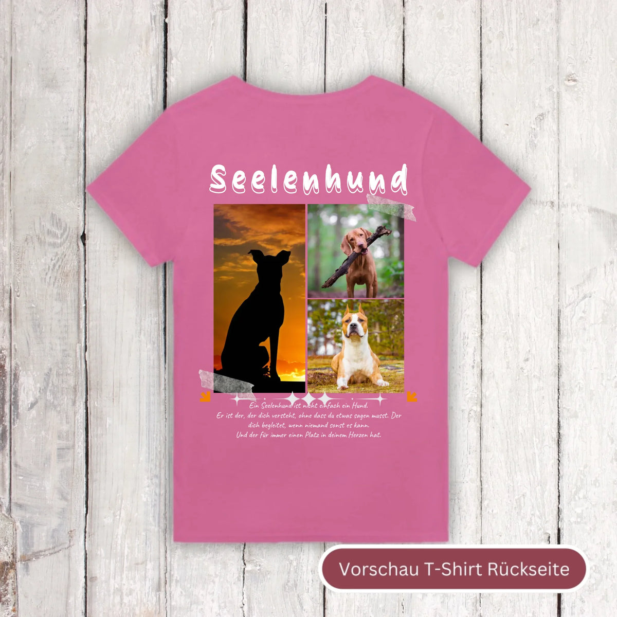 Seelenhund mit Foto und Text - individueller Hoodie | Personalize Palace
