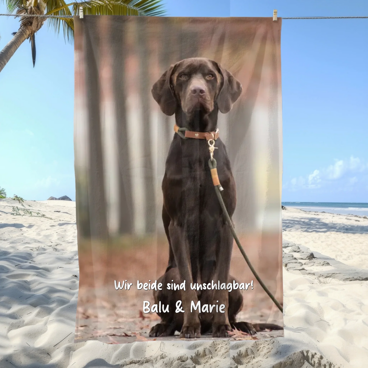 Seelenhund Handtuch mit Foto und Text - individuelles Handtuch | Personalize Palace