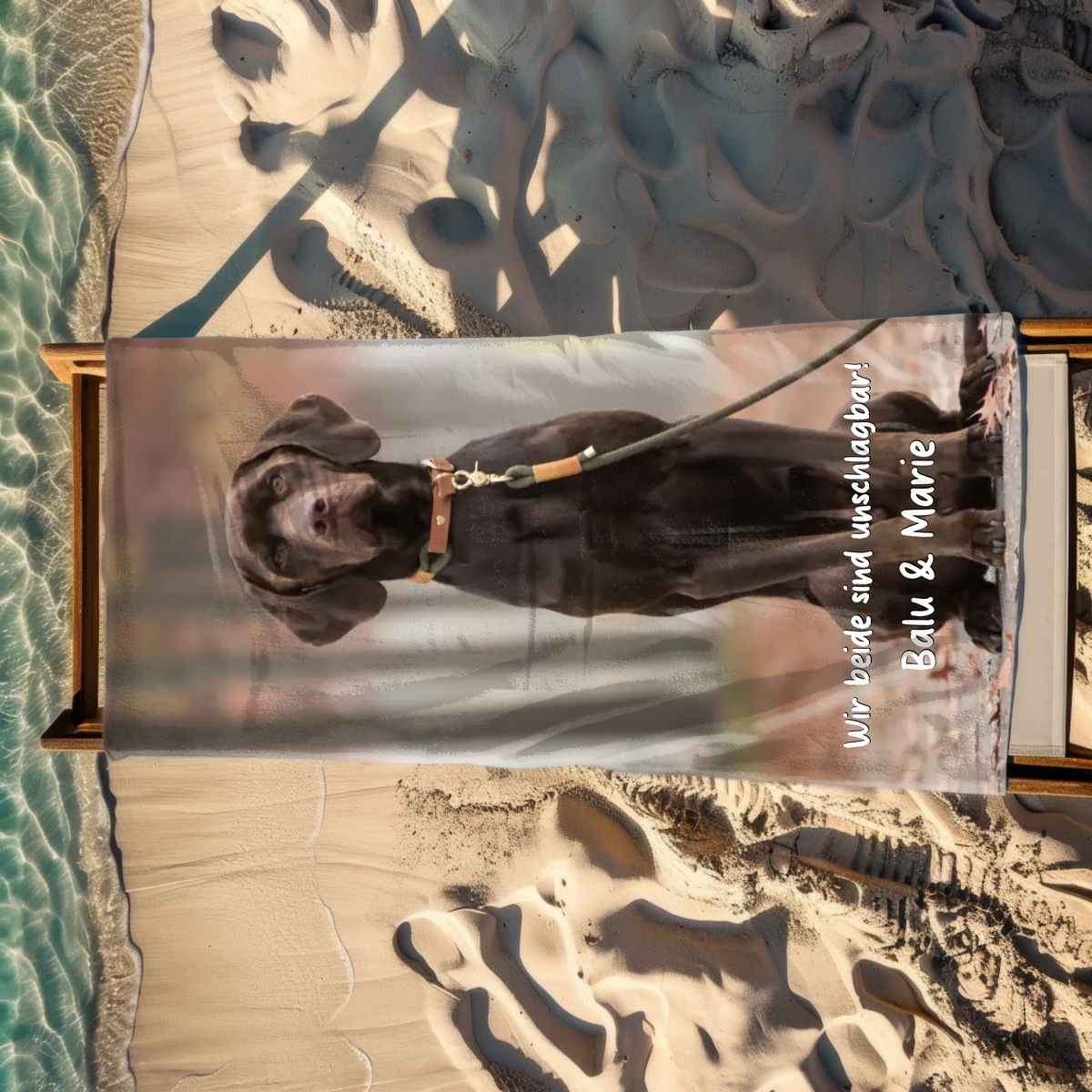 Seelenhund Handtuch mit Foto und Text - individuelles Handtuch | Personalize Palace