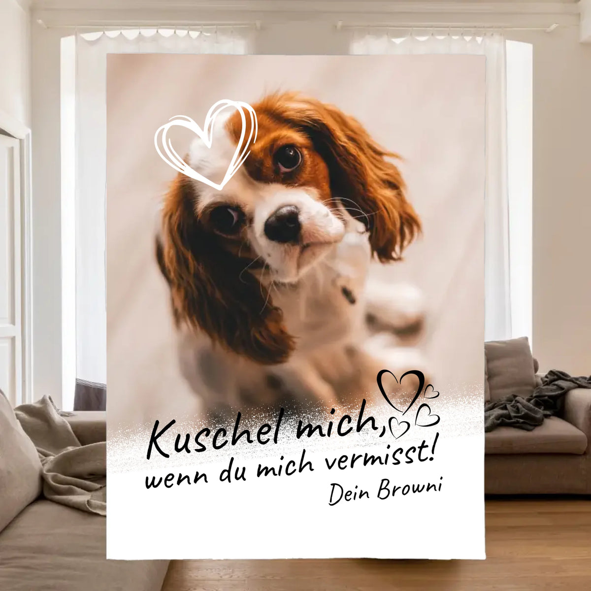 DOG MOM mit Foto und Text - individuelles Premium Fotokissen