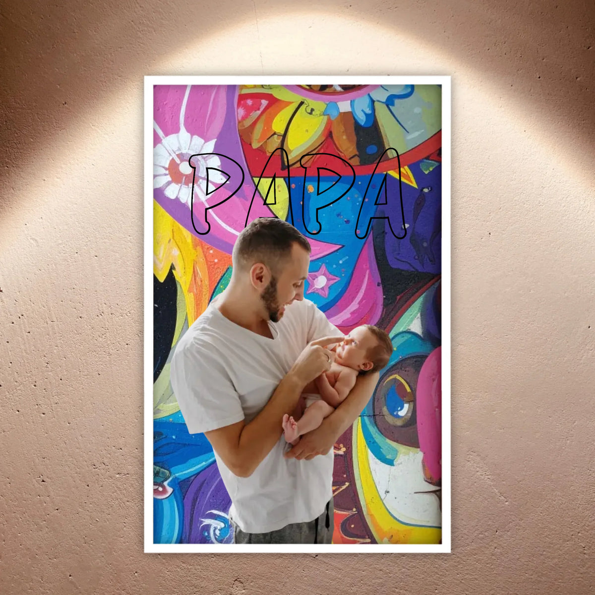 Personalisiertes Papa/Dad Poster mit Foto – Geschenk für Papa zum Vatertag