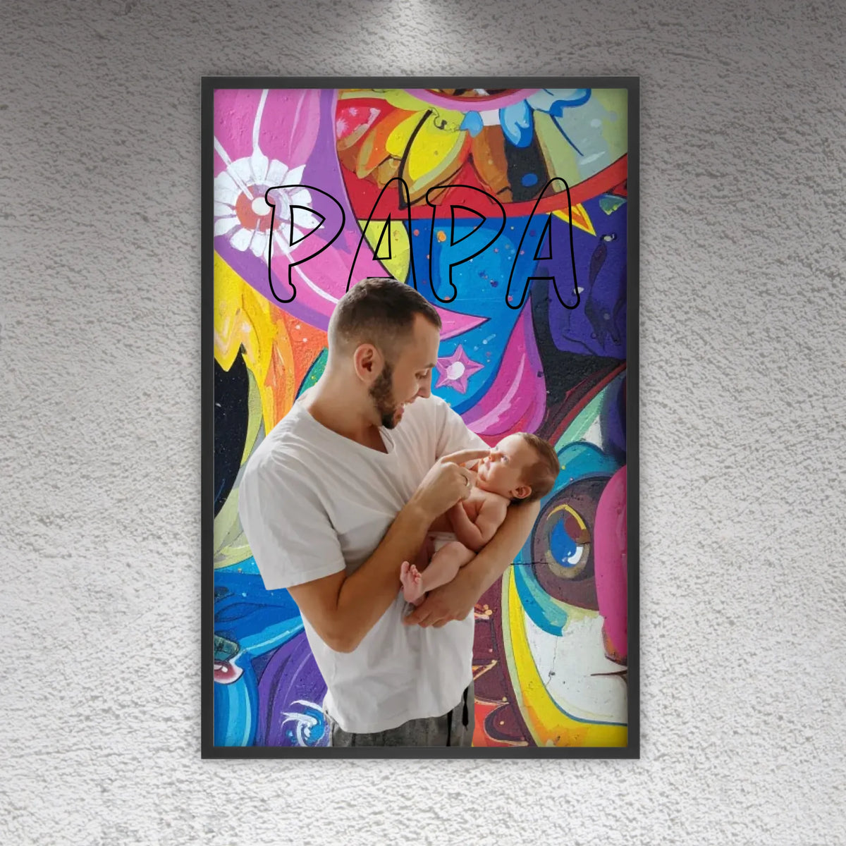 Personalisiertes Papa/Dad Poster mit Foto – Geschenk für Papa zum Vatertag