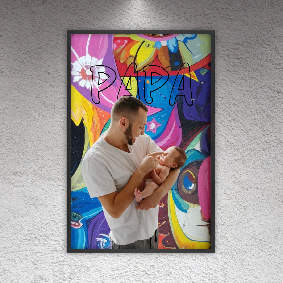 Personalisiertes Papa/Dad Poster mit Foto – Geschenk für Papa zum Vatertag
