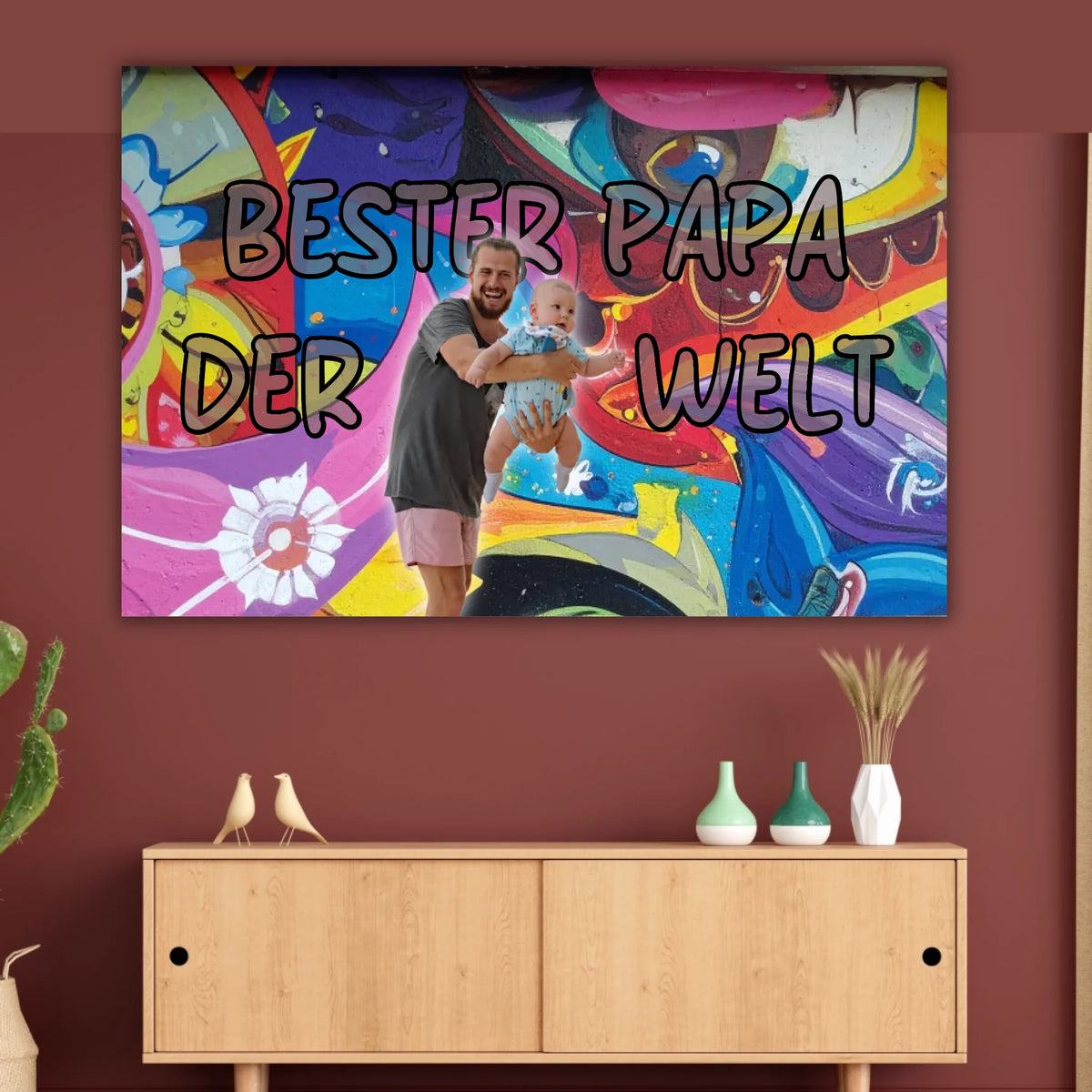 Personalisiertes Geschenk für Papa – Love Poster mit Text & Foto