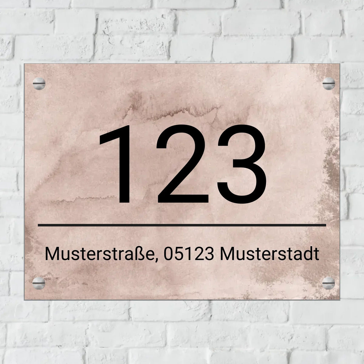 Türschild mit Löchern zum Befestigen für Innen und Außen