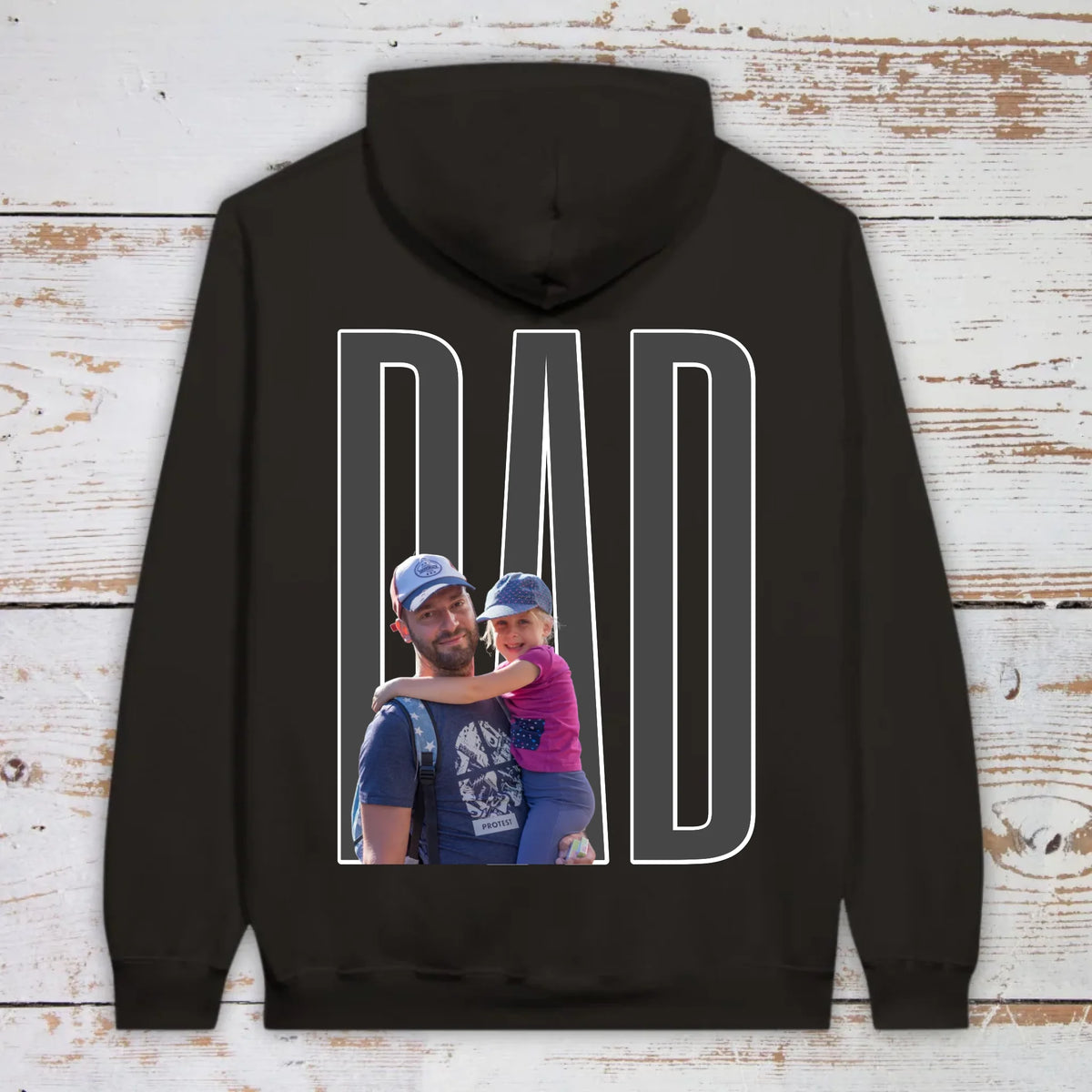 DAD Schriftzug mit Foto - individuelles T-Shirt | Personalize Palace
