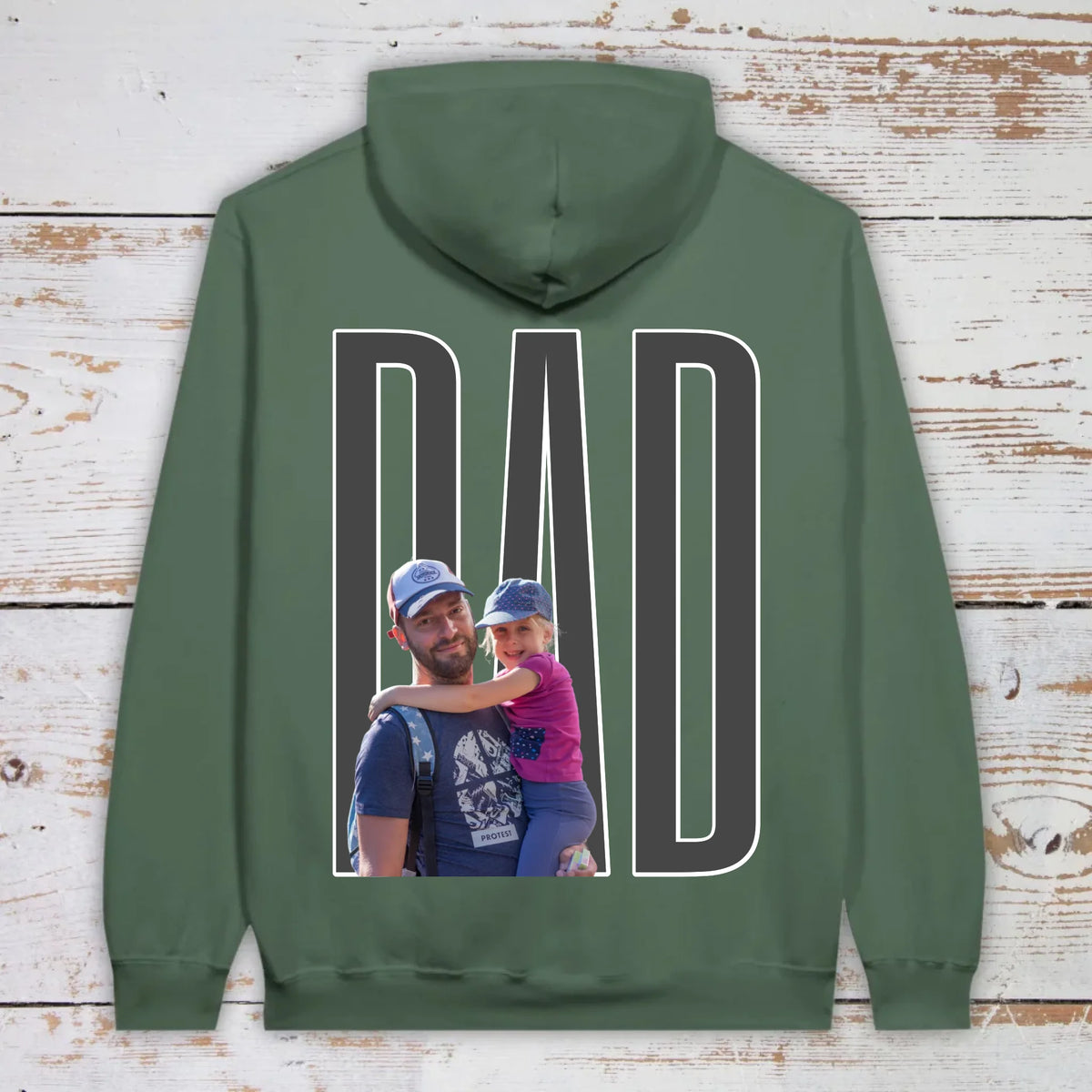 DAD Schriftzug mit Foto - individuelles T-Shirt | Personalize Palace