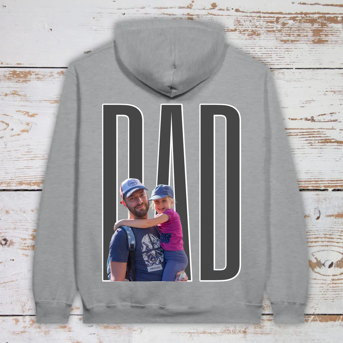 DAD Schriftzug mit Foto - individuelles T-Shirt | Personalize Palace