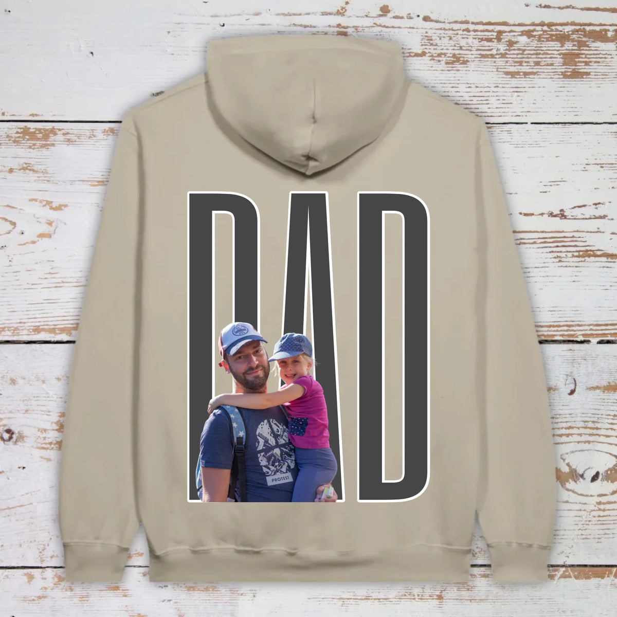 DAD Schriftzug mit Foto - individuelles T-Shirt | Personalize Palace