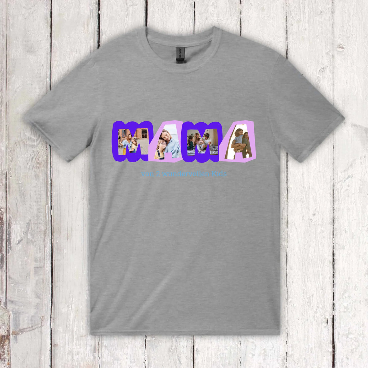 MAMA Fotobuchstaben mit Text – individuelles Foto T-Shirt | Personalize Palace