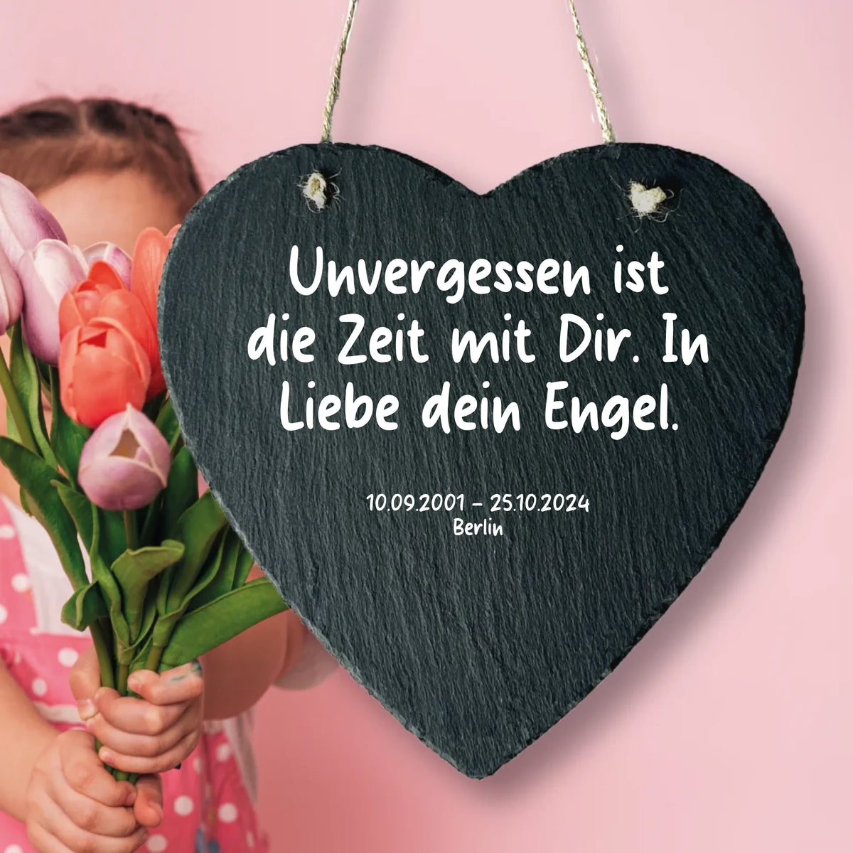 Schieferherz mit Text zum anhängen- individuelles Schieferherz | Personalize Palace