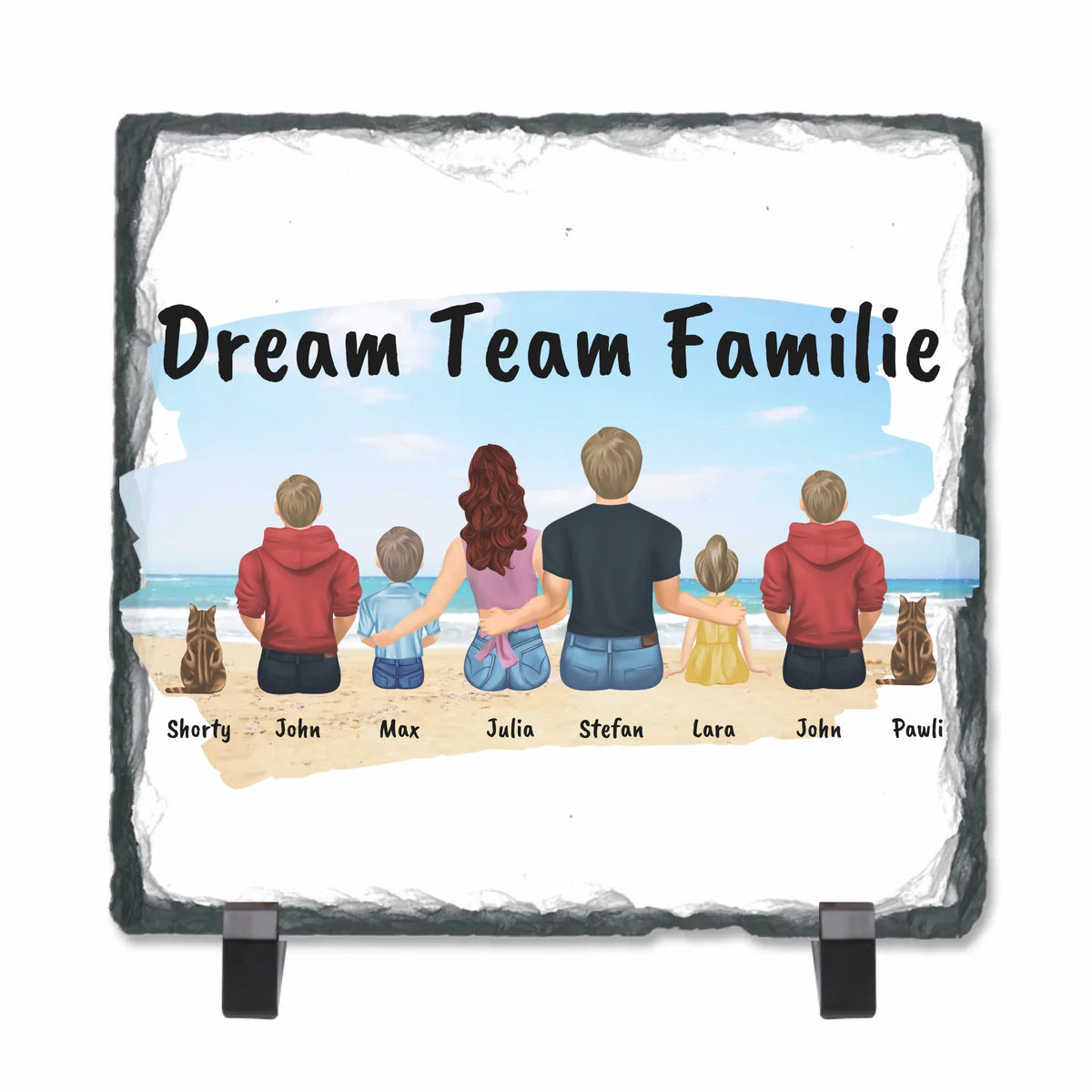 Unsere Familie für Heim und Garten - individuelle Schiefertafel | Personalize Palace