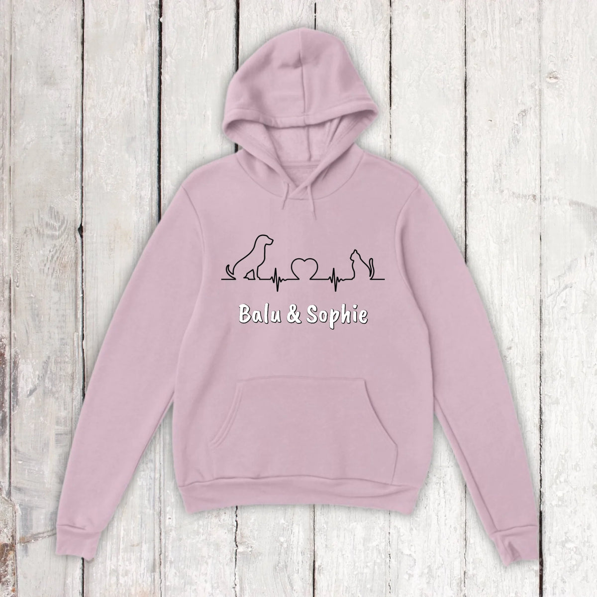 Herzschlag für Tiere - Individueller Unisex Hoodie | Personalize Palace