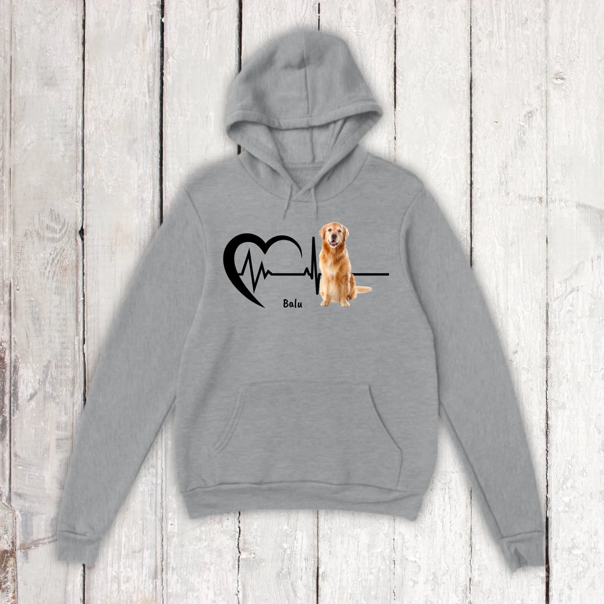 Herzschlag mit Foto - Individueller Hoodie oder Sweatshirt | Personalize Palace