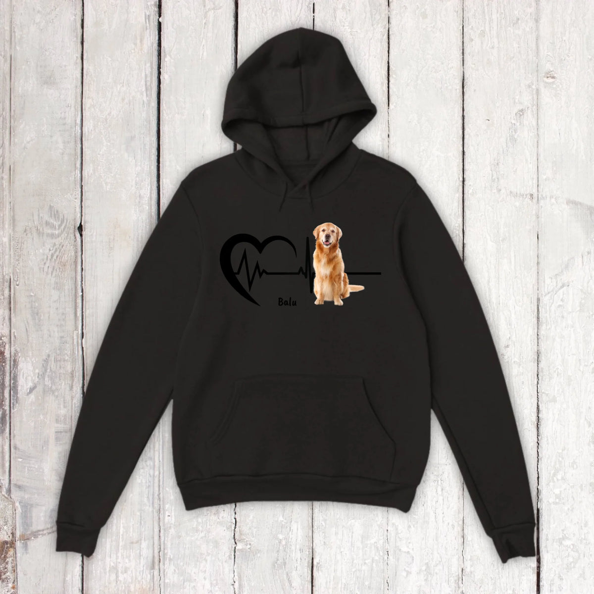 Herzschlag mit Foto - Individueller Hoodie oder Sweatshirt | Personalize Palace